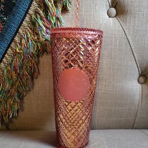 Starbucks rose gold jeweled tumbler